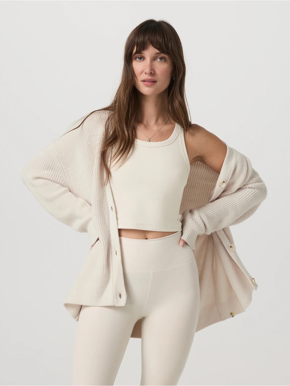 NEW Vuori Alps Boyfriend Cardigan in Marshmallow